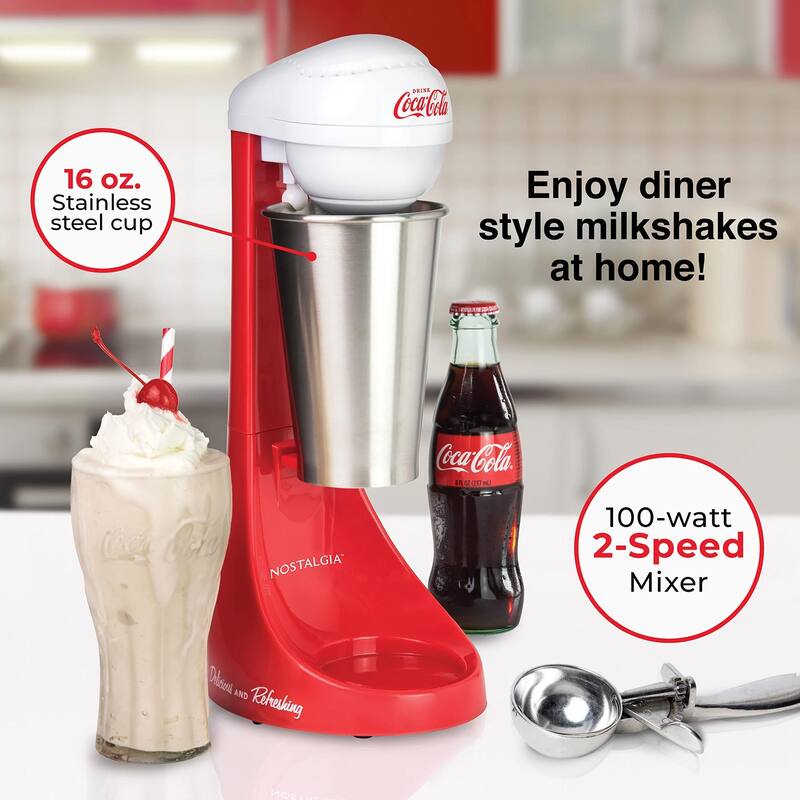 Máquina de Milkshake Nostalgia Coca-Cola Red - Misturador de